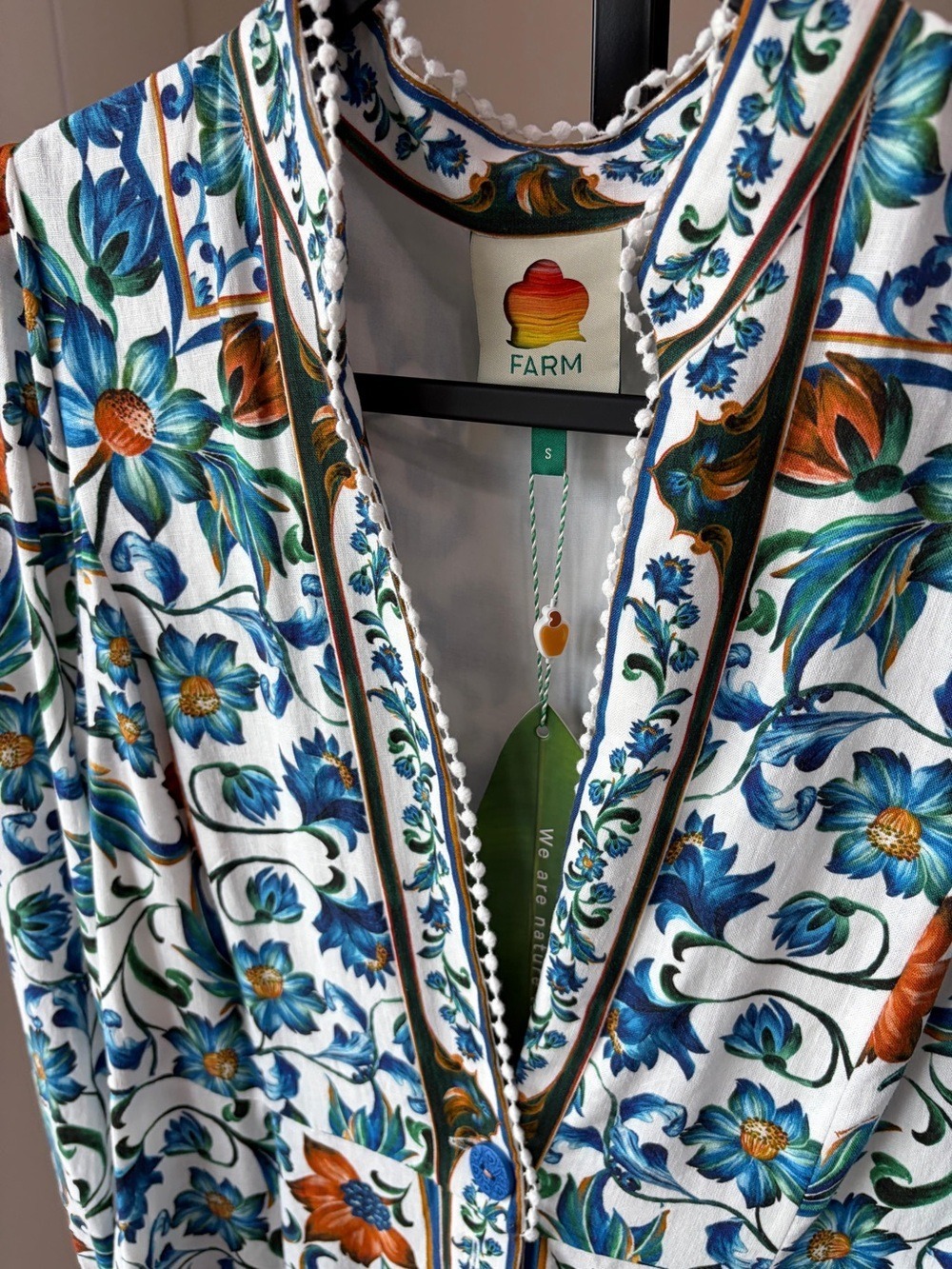 Farm Rio Off-White Flora Tile Maxi Dress - Picture 2 of 10